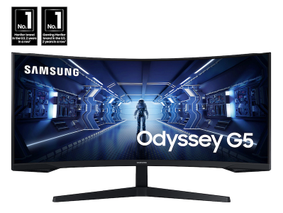 Samsung LC34G55TWWNXZA Odyssey G5 34 inch WQHD 165Hz 1ms GTG Curved VA LED